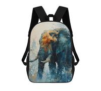 sinyumoney Mochila Infantil Elephant in Blue Forest Mochila Escolar 3D Mochila Escolar Para Niños Mochilas Escolares Mochila De Moda Con Bolsillo Bolsas Para Libros 17inch
