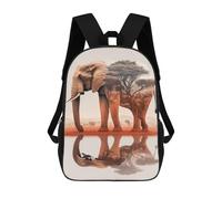 sinyumoney Mochila Infantil Elephant Sunset Animal Para Niños Y Niñas, Mochila De Viaje Para Niños, Mochila Escolar Para Adolescentes 17inch