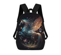 sinyumoney Mochila Infantil Enchanted Celestial Steed Mochila Escolar 3D Mochila Escolar Para Niños Mochilas Escolares Mochila De Moda Con Bolsillo Bolsas Para Libros 17inch
