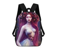 sinyumoney Mochila Infantil Ethereal Flower Girl Mochila Escolar 3D Mochila Escolar Para Niños Mochilas Escolares Mochila De Moda Con Bolsillo Bolsas Para Libros 17inch
