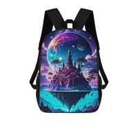 sinyumoney Mochila Infantil, Fantasy Castle in Space -2 Mochila Escolar De Gran Capacidad Para Estudiantes, Mochila Para Libros, Mochila Para Niños, Niñas, Adultos Y Adolescentes 17inch