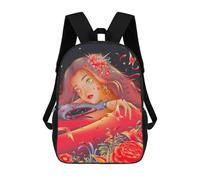 sinyumoney Mochila Infantil Fantasy Floral Dreamscape Mochila Escolar 3D Mochila Escolar Para Niños Mochilas Escolares Mochila De Moda Con Bolsillo Bolsas Para Libros 17inch
