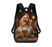 sinyumoney Mochila Infantil Feathered Cheers Mochila Escolar 3D Mochila Escolar Para Niños Mochilas Escolares Mochila De Moda Con Bolsillo Bolsas Para Libros 17inch