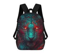 sinyumoney Mochila Infantil Fiery Tiger Portrait Mochila Escolar 3D Mochila Escolar Para Niños Mochilas Escolares Mochila De Moda Con Bolsillo Bolsas Para Libros 17inch