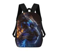 sinyumoney Mochila Infantil Flaming Tiger Portrait -15 Para Niños Y Niñas, Mochila De Viaje Para Niños, Mochila Escolar Para Adolescentes 17inch