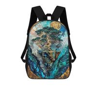 sinyumoney Mochila Infantil Floating Island Paradise Kintsugi Art Para Niños Y Niñas, Mochila De Viaje Para Niños, Mochila Escolar Para Adolescentes 17inch