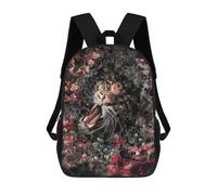 sinyumoney Mochila Infantil Floral Clouded Leopard Mochila Escolar 3D Mochila Escolar Para Niños Mochilas Escolares Mochila De Moda Con Bolsillo Bolsas Para Libros 17inch