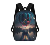 sinyumoney Mochila Infantil Floral Hot Air Balloon Serenity Mochila Escolar 3D Mochila Escolar Para Niños Mochilas Escolares Mochila De Moda Con Bolsillo Bolsas Para Libros 17inch