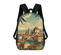 sinyumoney Mochila Infantil Florence Italy Scenery Mochila Escolar 3D Mochila Escolar Para Niños Mochilas Escolares Mochila De Moda Con Bolsillo Bolsas Para Libros 17inch