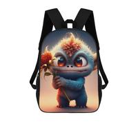 sinyumoney Mochila Infantil Fluffy Monster with Flower Mochila Escolar 3D Mochila Escolar Para Niños Mochilas Escolares Mochila De Moda Con Bolsillo Bolsas Para Libros 17inch