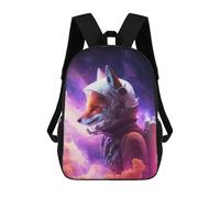 sinyumoney Mochila Infantil Fox Astronaut in Space Mochila Escolar 3D Mochila Escolar Para Niños Mochilas Escolares Mochila De Moda Con Bolsillo Bolsas Para Libros 17inch