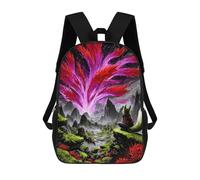 sinyumoney Mochila Infantil Fox Spirit Gazing at Energy Burst Mochila Escolar 3D Mochila Escolar Para Niños Mochilas Escolares Mochila De Moda Con Bolsillo Bolsas Para Libros 17inch