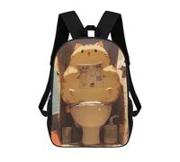 sinyumoney Mochila Infantil, Funny Comical Cat Toilet Mochila Escolar De Gran Capacidad Para Estudiantes, Mochila Para Libros, Mochila Para Niños, Niñas, Adultos Y Adolescentes 17inch