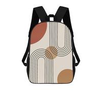 sinyumoney Mochila Infantil Geometric Lines IX Mochila Escolar 3D Mochila Escolar Para Niños Mochilas Escolares Mochila De Moda Con Bolsillo Bolsas Para Libros 17inch