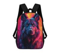 sinyumoney Mochila Infantil German Shepherd Mix Pop Art Style Portrait Mochila Escolar 3D Mochila Escolar Para Niños Mochilas Escolares Mochila De Moda Con Bolsillo Bolsas Para Libros 17inch