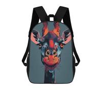 sinyumoney Mochila Infantil Giraffe Portrait Animal Mochila Escolar 3D Mochila Escolar Para Niños Mochilas Escolares Mochila De Moda Con Bolsillo Bolsas Para Libros 17inch