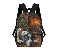 sinyumoney Mochila Infantil Great Dane in Holiday Art Christmas Dog by Fireplace Painting Para Niños Y Niñas, Mochila De Viaje Para Niños, Mochila Escolar Para Adolescentes 17inch