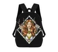 sinyumoney Mochila Infantil Greek Goddess Artemis Mochila Escolar 3D Mochila Escolar Para Niños Mochilas Escolares Mochila De Moda Con Bolsillo Bolsas Para Libros 17inch