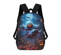 sinyumoney Mochila Infantil Halloween Ghost in Forest Para Niños Y Niñas, Mochila De Viaje Para Niños, Mochila Escolar Para Adolescentes 17inch