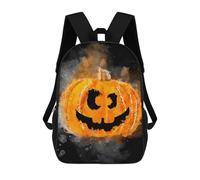 sinyumoney Mochila Infantil, Halloween Pumpkin Head Mochila Escolar De Gran Capacidad Para Estudiantes, Mochila Para Libros, Mochila Para Niños, Niñas, Adultos Y Adolescentes 17inch
