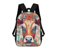 sinyumoney Mochila Infantil Happy Cow Mochila Escolar 3D Mochila Escolar Para Niños Mochilas Escolares Mochila De Moda Con Bolsillo Bolsas Para Libros 17inch