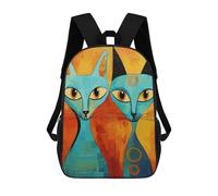 sinyumoney Mochila Infantil, Harmony in Colors Mochila Escolar De Gran Capacidad Para Estudiantes, Mochila Para Libros, Mochila Para Niños, Niñas, Adultos Y Adolescentes 17inch