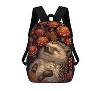 sinyumoney Mochila Infantil Hedgehog in Autumn Para Niños Y Niñas, Mochila De Viaje Para Niños, Mochila Escolar Para Adolescentes 17inch