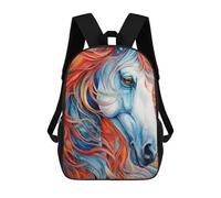 sinyumoney Mochila Infantil, Horse Amazing Portrait Mochila Escolar De Gran Capacidad Para Estudiantes, Mochila Para Libros, Mochila Para Niños, Niñas, Adultos Y Adolescentes 17inch