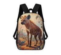 sinyumoney Mochila Infantil Hyena in Surreal Fantasy Mochila Escolar 3D Mochila Escolar Para Niños Mochilas Escolares Mochila De Moda Con Bolsillo Bolsas Para Libros 17inch