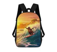 sinyumoney Mochila Infantil Impermeable 3D Amazing Sloth Holiday Beac 17inch Mochila Escolar Linda Y Casual De Moda Para Niños Y Niñas