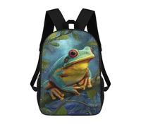 sinyumoney Mochila Infantil Impermeable 3D Amazon Rainforest Tree Frog 17inch Mochila Escolar Linda Y Casual De Moda Para Niños Y Niñas