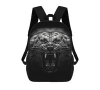 sinyumoney Mochila Infantil Impermeable 3D Angry Tiger Poster 17inch Mochila Escolar Linda Y Casual De Moda Para Niños Y Niñas
