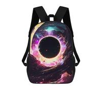sinyumoney Mochila Infantil Impermeable 3D Black Hole 17inch Mochila Escolar Linda Y Casual De Moda Para Niños Y Niñas