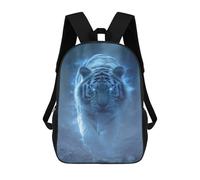 sinyumoney Mochila Infantil Impermeable 3D Blue-Eyed Ghost Tiger 17inch Mochila Escolar Linda Y Casual De Moda Para Niños Y Niñas