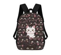 sinyumoney Mochila Infantil Impermeable 3D Cat Animals 17inch Mochila Escolar Linda Y Casual De Moda Para Niños Y Niñas