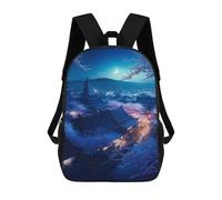 sinyumoney Mochila Infantil Impermeable 3D Cherry Blossom Night in Japan -7 17inch Mochila Escolar Linda Y Casual De Moda Para Niños Y Niñas