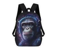 sinyumoney Mochila Infantil Impermeable 3D Chimpanzee in Space-6 17inch Mochila Escolar Linda Y Casual De Moda Para Niños Y Niñas