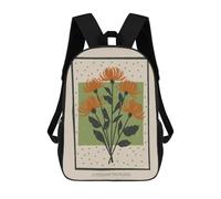 sinyumoney Mochila Infantil Impermeable 3D Chrysanthemum Floral Mid Century 17inch Mochila Escolar Linda Y Casual De Moda Para Niños Y Niñas
