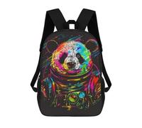 sinyumoney Mochila Infantil Impermeable 3D Colorful Astronaut Panda Art Print 17inch Mochila Escolar Linda Y Casual De Moda Para Niños Y Niñas