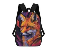 sinyumoney Mochila Infantil Impermeable 3D Colorful Fox Illustration 17inch Mochila Escolar Linda Y Casual De Moda Para Niños Y Niñas