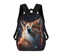 sinyumoney Mochila Infantil Impermeable 3D Cosmic Corgi Portrait-8 17inch Mochila Escolar Linda Y Casual De Moda Para Niños Y Niñas