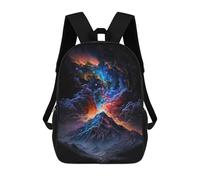 sinyumoney Mochila Infantil Impermeable 3D Cosmic Mountain Aurora 17inch Mochila Escolar Linda Y Casual De Moda Para Niños Y Niñas