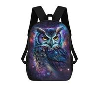 sinyumoney Mochila Infantil Impermeable 3D Cosmic Owl Art Print-12 17inch Mochila Escolar Linda Y Casual De Moda Para Niños Y Niñas