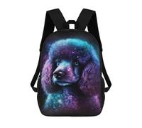 sinyumoney Mochila Infantil Impermeable 3D Cosmic Poodle Art Print-15 17inch Mochila Escolar Linda Y Casual De Moda Para Niños Y Niñas