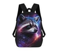 sinyumoney Mochila Infantil Impermeable 3D Cosmic Raccoon Art Print-23 17inch Mochila Escolar Linda Y Casual De Moda Para Niños Y Niñas