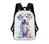 sinyumoney Mochila Infantil Impermeable 3D Cute Baby Dalmatian Puppy 17inch Mochila Escolar Linda Y Casual De Moda Para Niños Y Niñas