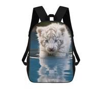 sinyumoney Mochila Infantil Impermeable 3D Cute Baby Tiger 17inch Mochila Escolar Linda Y Casual De Moda Para Niños Y Niñas