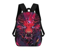 sinyumoney Mochila Infantil Impermeable 3D Dragon Head Art Print -1 17inch Mochila Escolar Linda Y Casual De Moda Para Niños Y Niñas