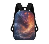 sinyumoney Mochila Infantil Impermeable 3D Dragon in Flames Art Print 17inch Mochila Escolar Linda Y Casual De Moda Para Niños Y Niñas