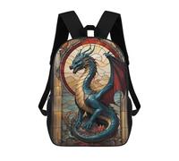 sinyumoney Mochila Infantil Impermeable 3D Dragon Myth Animal 17inch Mochila Escolar Linda Y Casual De Moda Para Niños Y Niñas